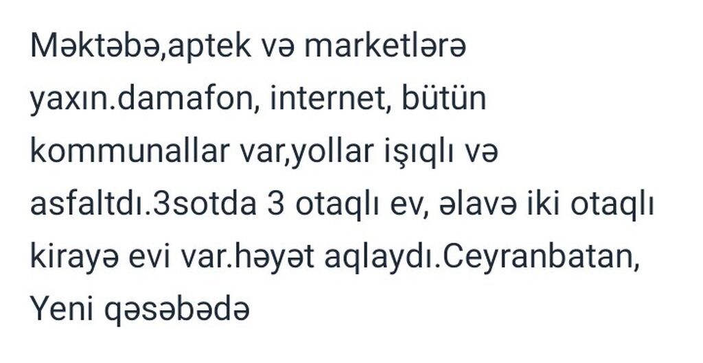 3 otaqlı, 120 kv. m, Kredit yoxdur, Orta təmir
