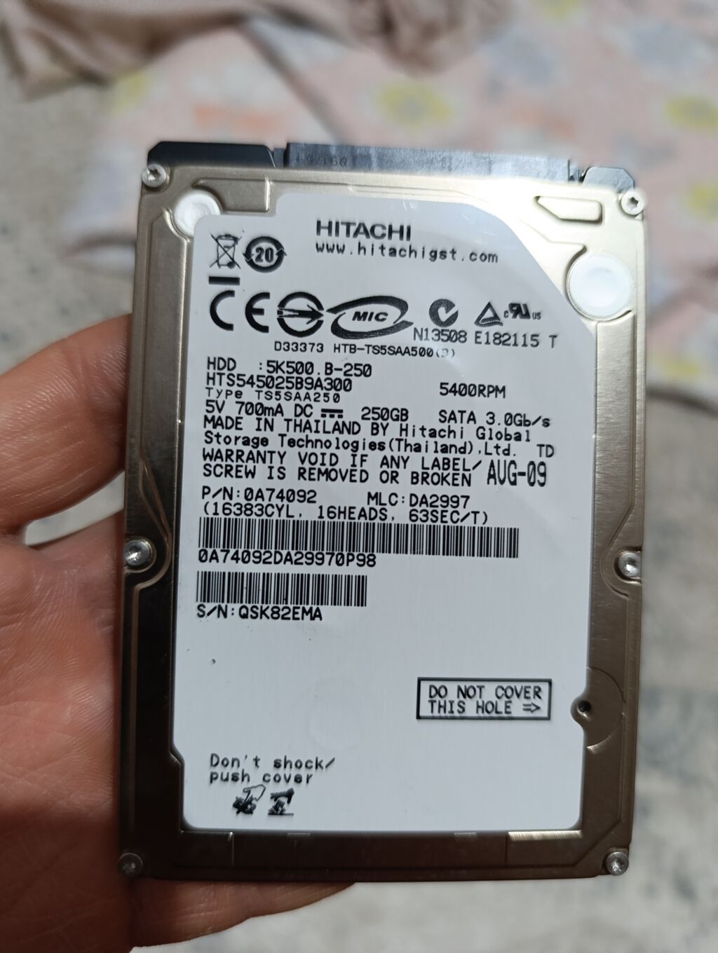 Продаются жёсткие диски для ноутбуков: Toshiba — 500 GB — 3 шт. Цена: фото 5