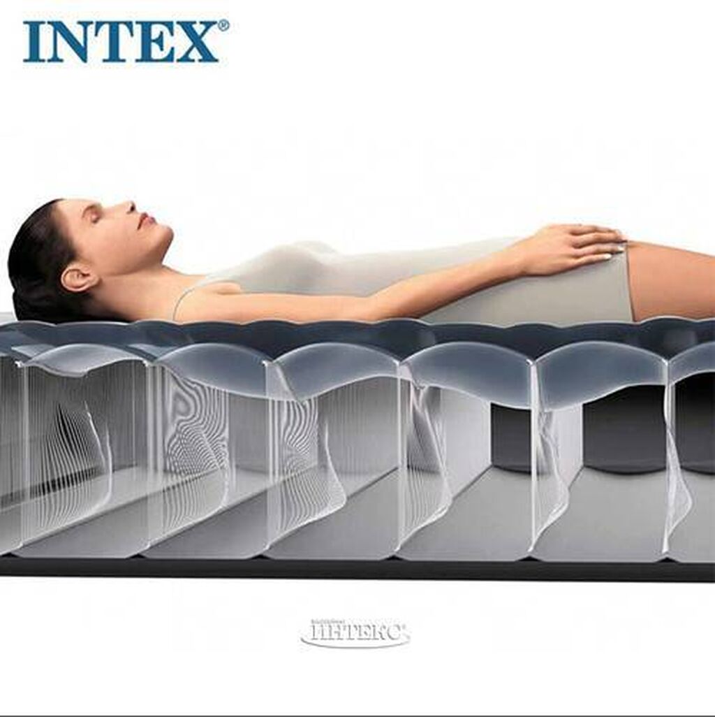Кровать надувная, Fiber-Tech, 76х191х25 см, Intex 