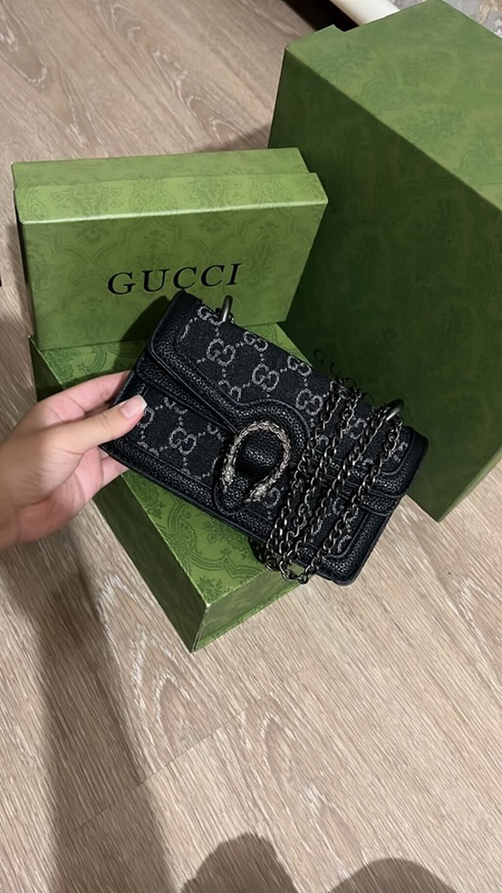 Классическая сумка, Gucci, Материал: Комбинированный материал, Застежка на магните, Женские, Новый: фото 4