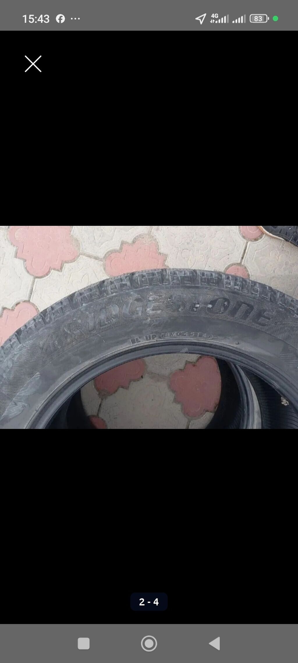 Шины 225 / 55 / R 17, Зима, Б/у, Комплект, Легковые, Bridgestone: фото 4