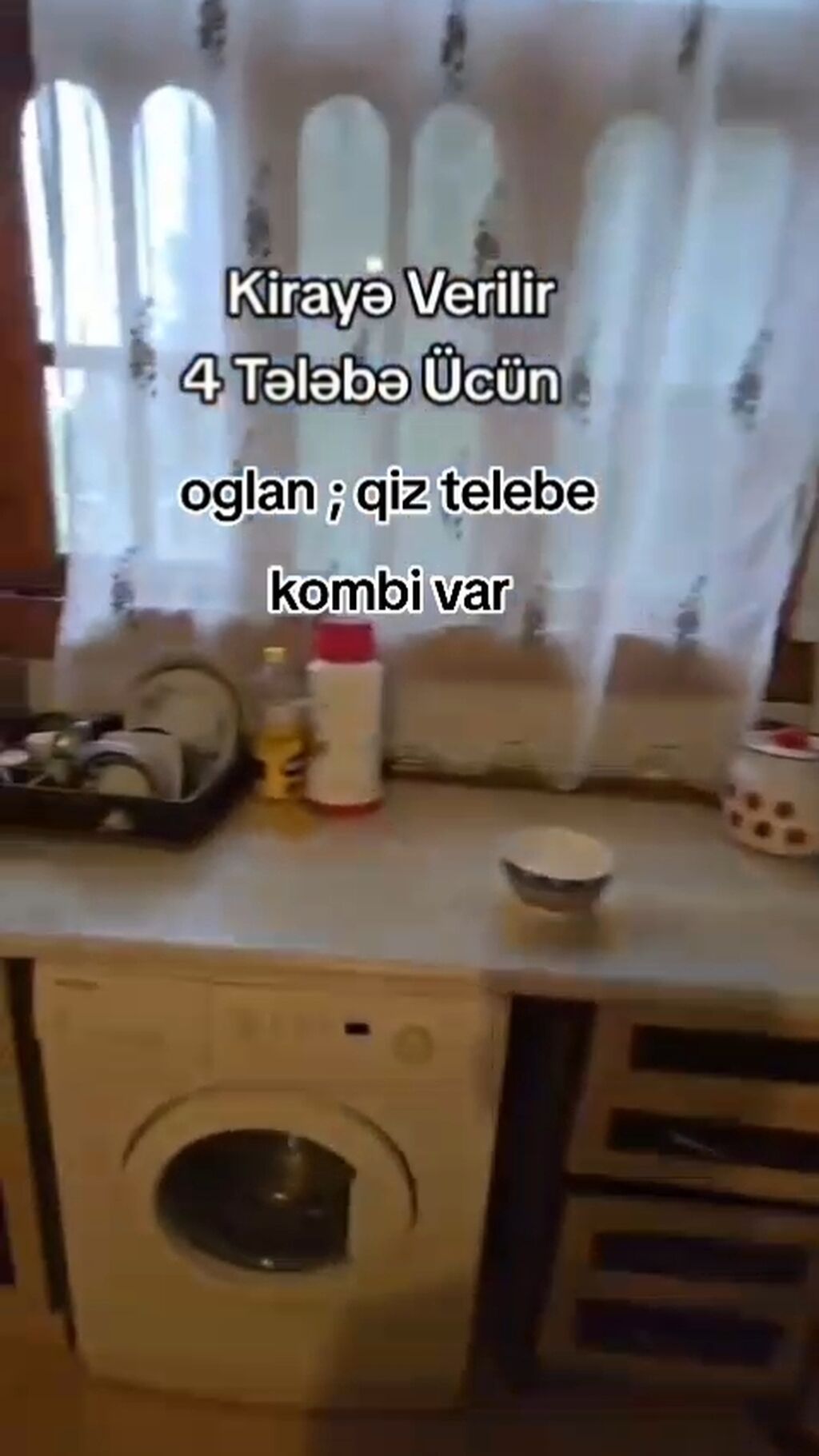Kirayə mənzil – 4 tələbə üçün - Oğlan və ya qız tələbələr üçün