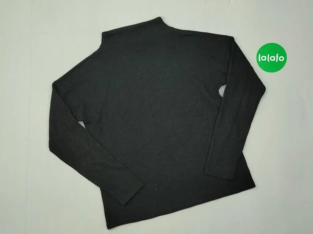 Bluzki: Bluza, S (EU 36), wzór - Jednolity kolor, kolor - Czarny — 1