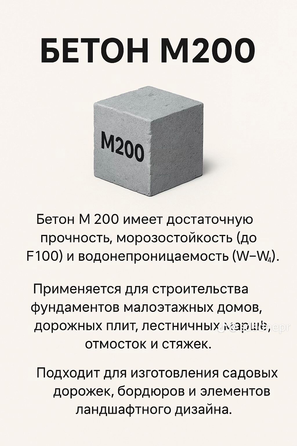 Строительный бетон, M-100, Для фундамента — фото 4