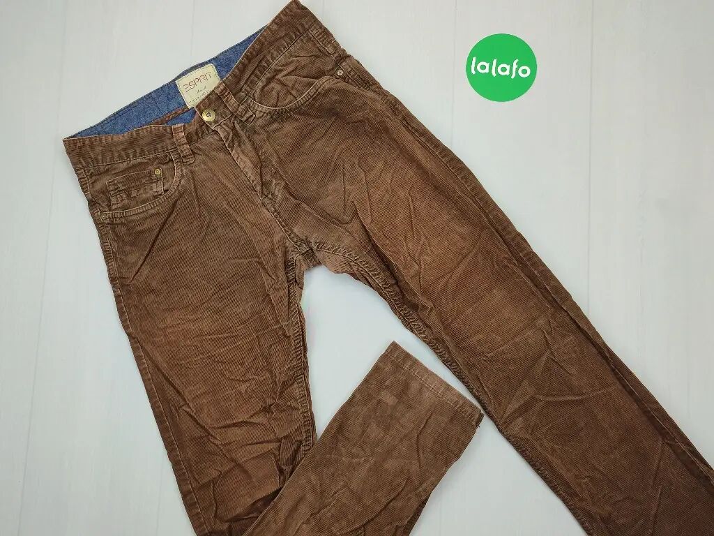 Spodnie: Spodnie, L (EU 40), stan - Zadowalający, wzór - Jednolity kolor, kolor - Brązowy — 1