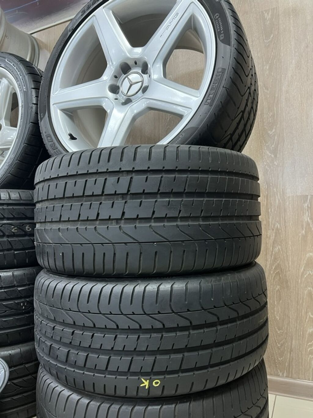 Оригинальные легкосплавные диски Mercedes-AMG с шинами Диски-1400$ — фото 3