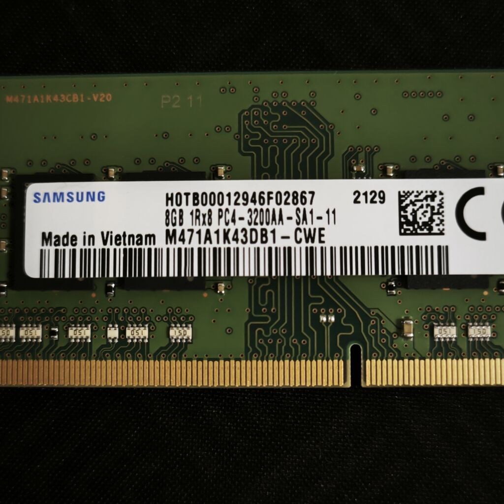 Samsung DDR4 3200 8GB Объем: 8 ГБ. Форм-фактор: SO-DIMМ (для: фото 4