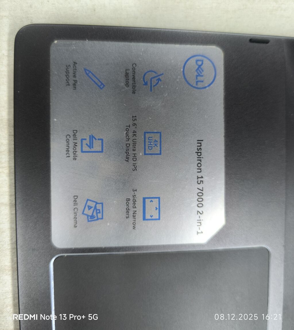 Dell Inspiron 15 7000 2в1. Сенсорный экран 4К, Отпечаток пальца. Можно: фото 3