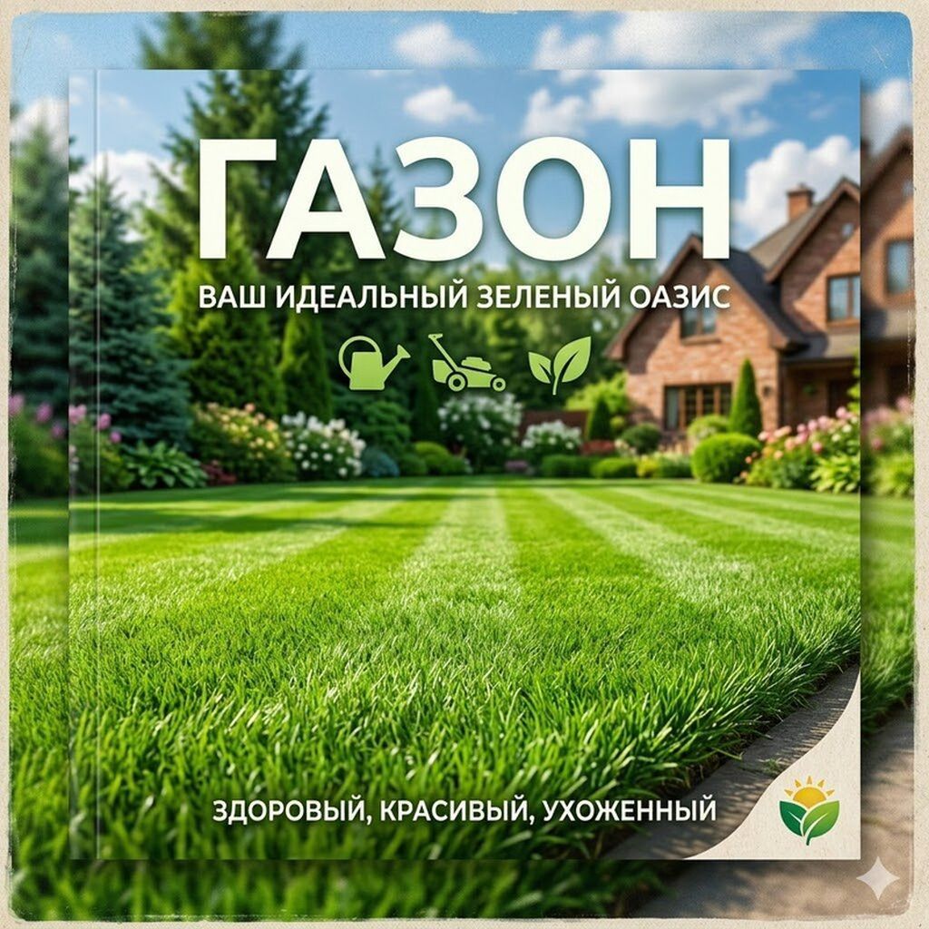 Газон — ваш идеальный зелёный оазис Профессиональное озеленение с