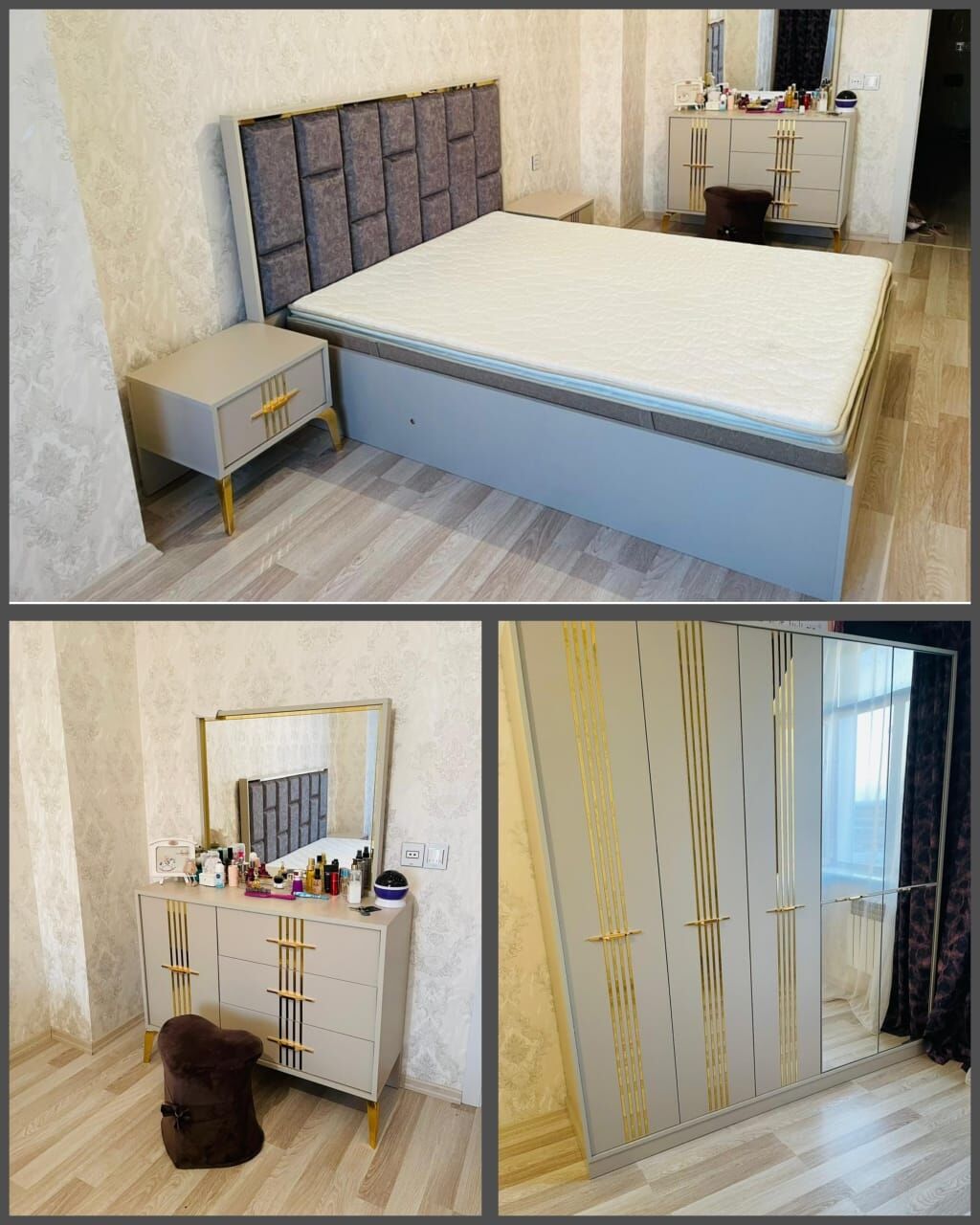 *YATAQ DESTİ* Qiymet *1300 AZN* ideal 1300 AZN Yataq otağı dəstləri