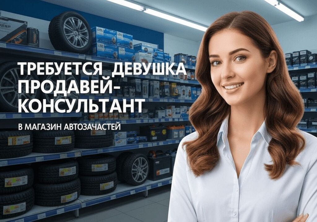 Требуется девушка в магазин авто запчастей продавец консультант, сами