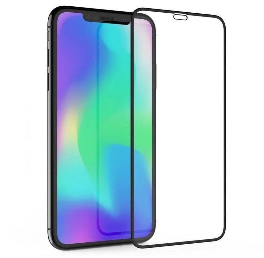 Cтекло для iPhone XR, защитное, c рамкой, размер 6,9 см х 14,4 см: фото 2