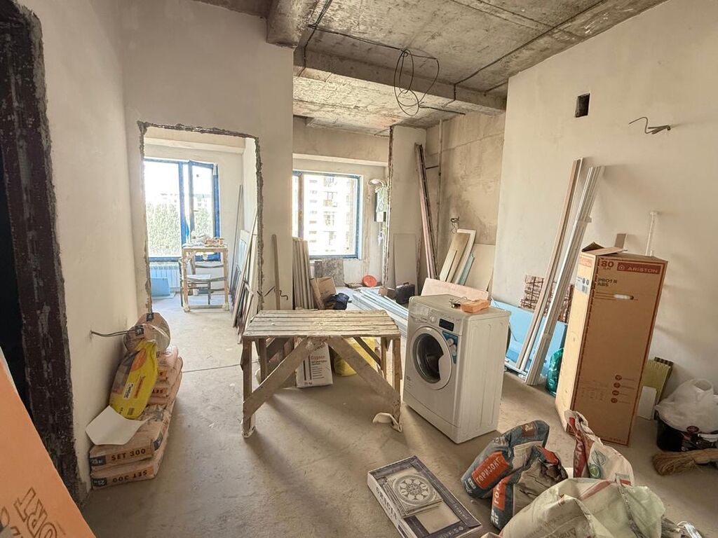 Студия, 40 м², Ак-Кеме Элитка, 6 этаж, ПСО (под самоотделку): фото 6