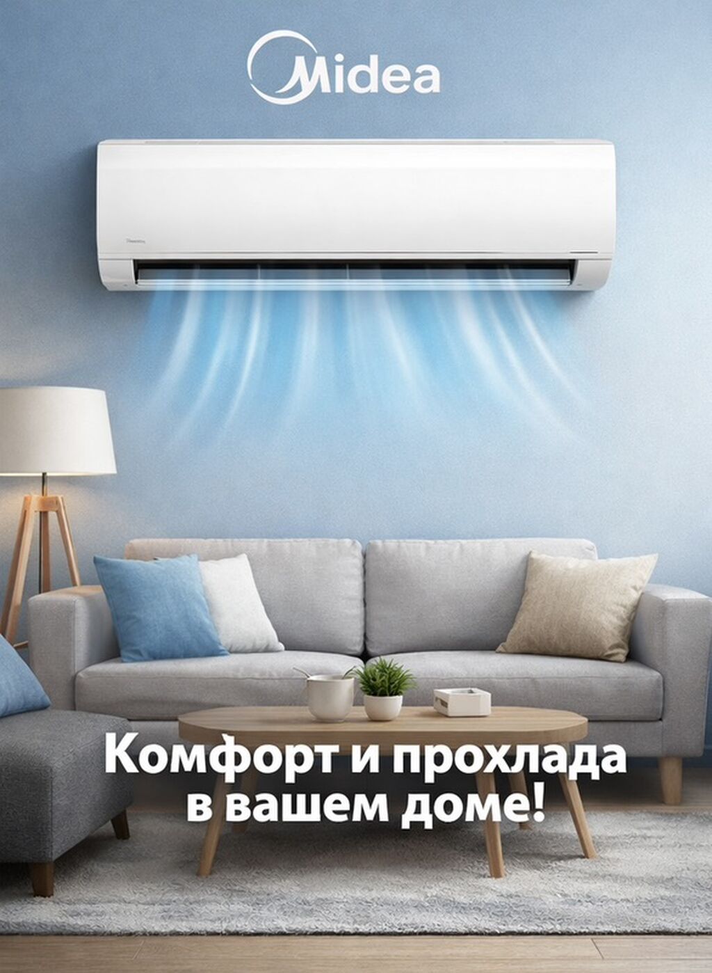Сплит-система, Midea, Новый, До 18 м², Инверторный: фото 3