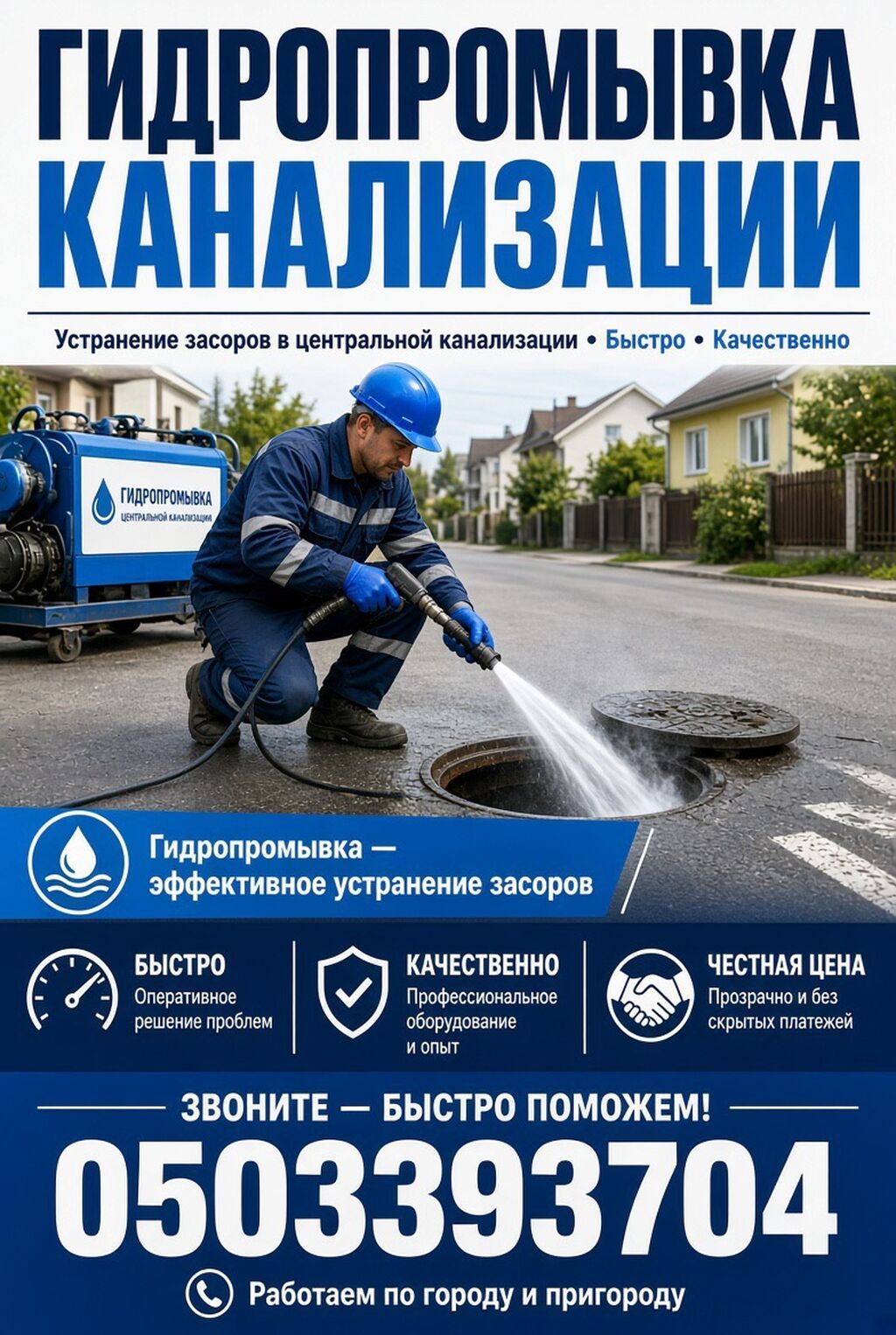 САНТЕХНИК ПО ТРУБАМ Прочистка труб Устранение засоров Чистка: фото 2