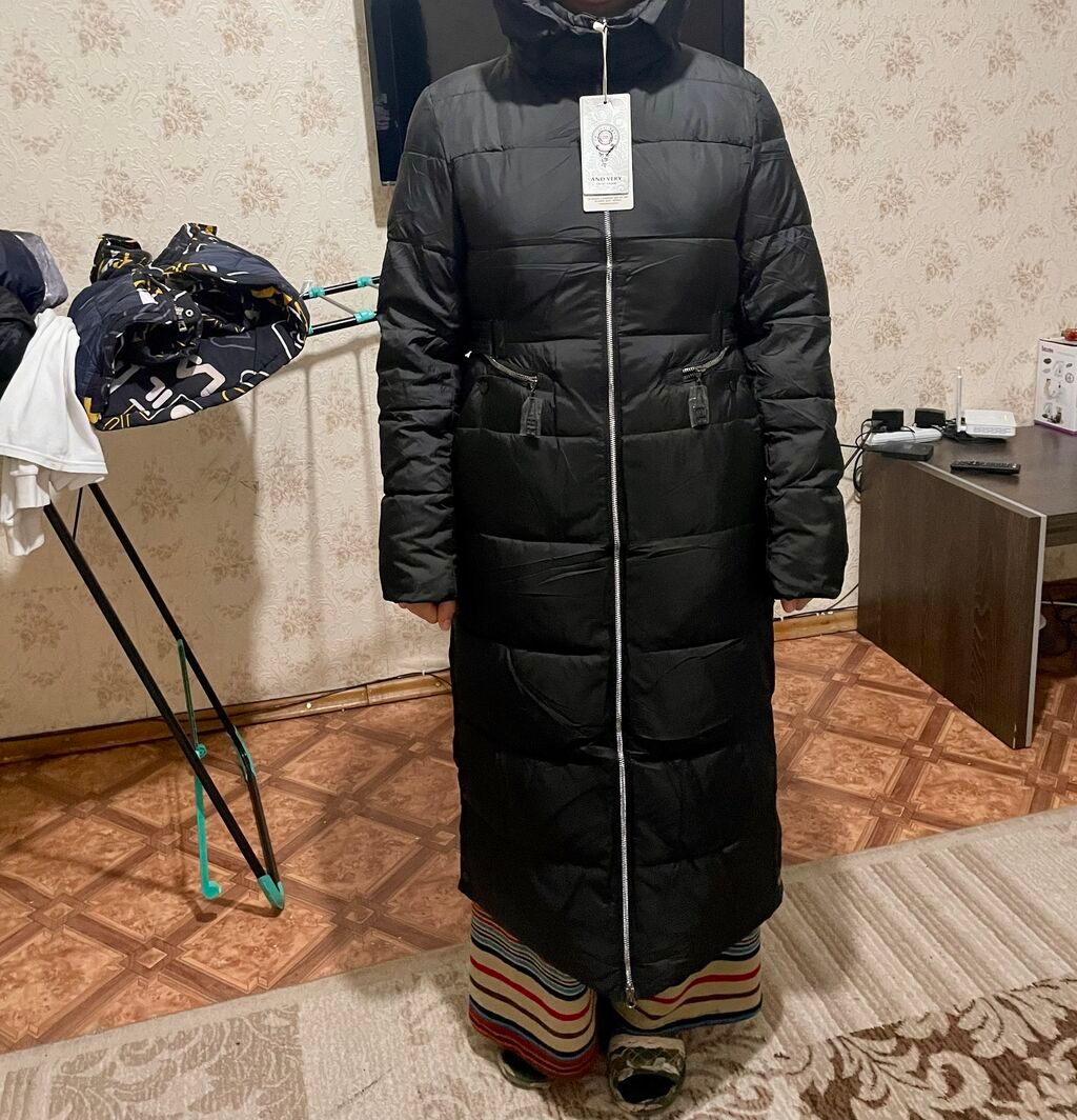 Пуховик, Длинная модель, Китай, Приталенная модель, 4XL: фото 3