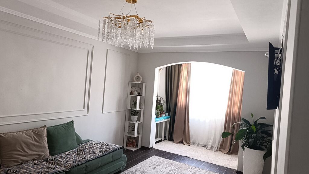 2 комнаты, 57 м², Кок-Жар мкр 107 серия, 3 этаж, Свежий ремонт: фото 1