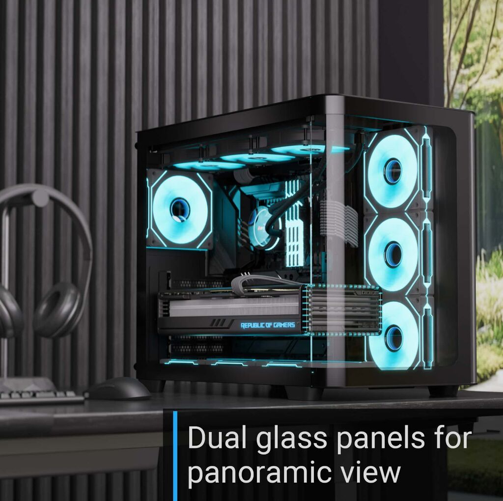Корпус ПК, Новый, AeroCool, ATX, цвет - Черный: фото 1