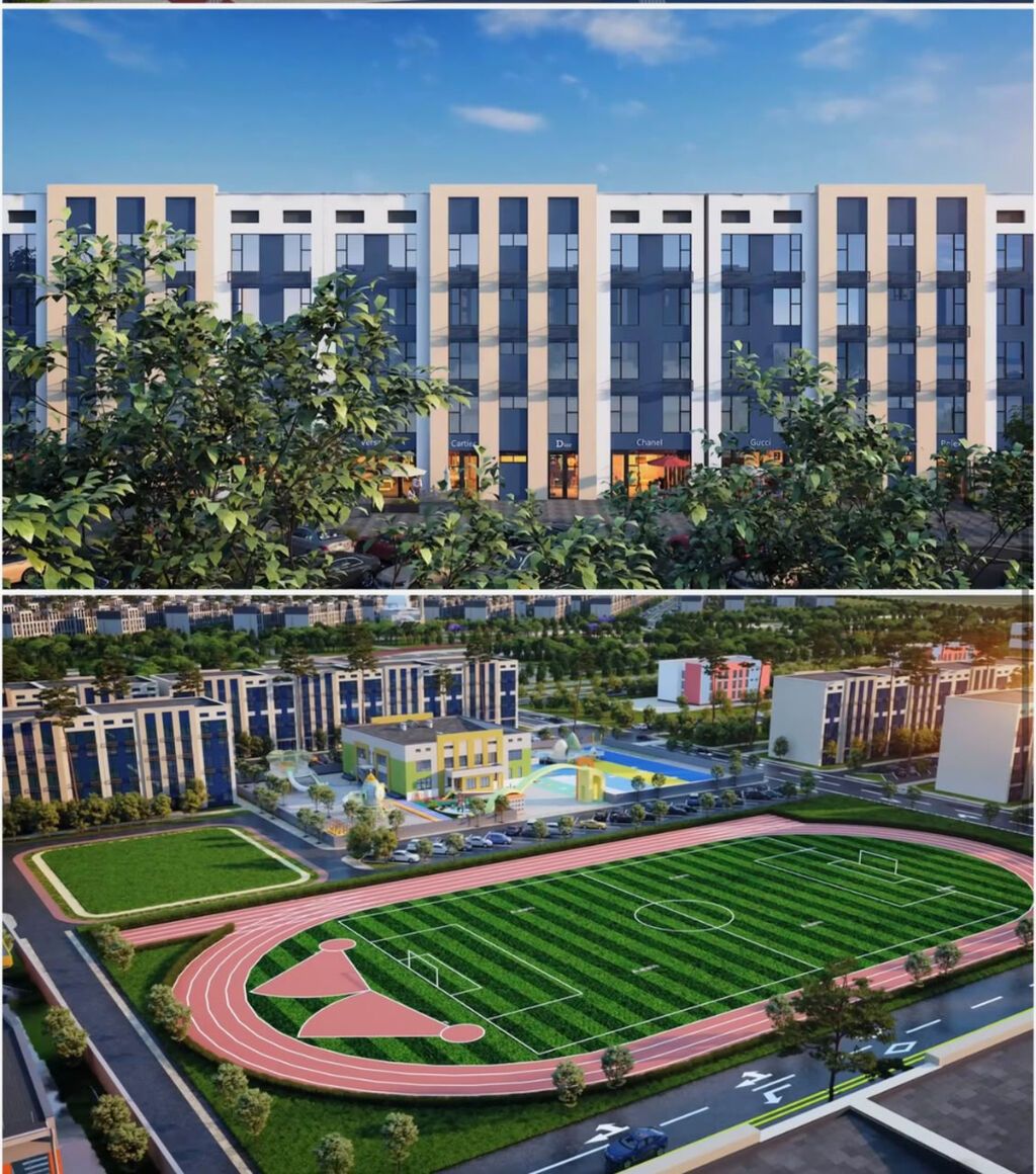 2 комнаты, 55 м², Достук с. Элитка, 5 этаж, ПСО (под самоотделку): фото 1