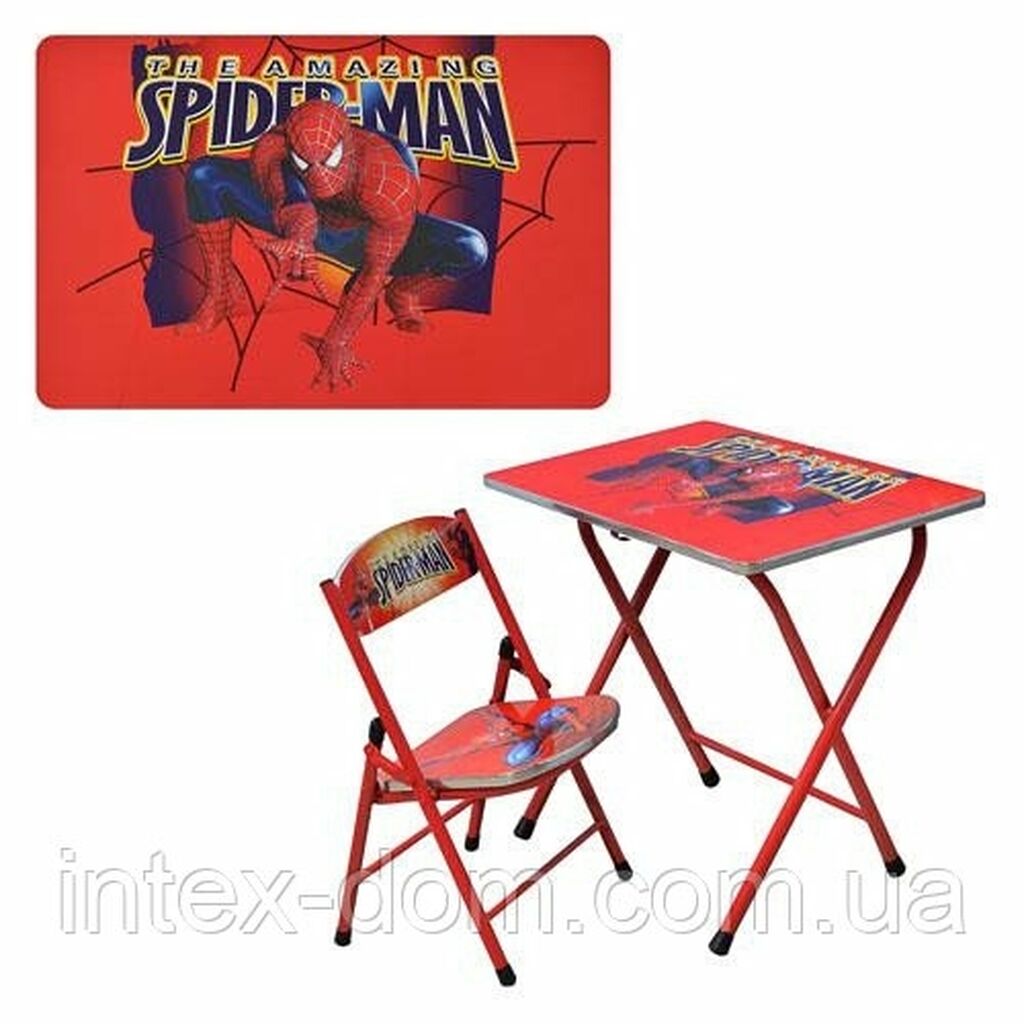 Детский стол и стульчик Спайдермен