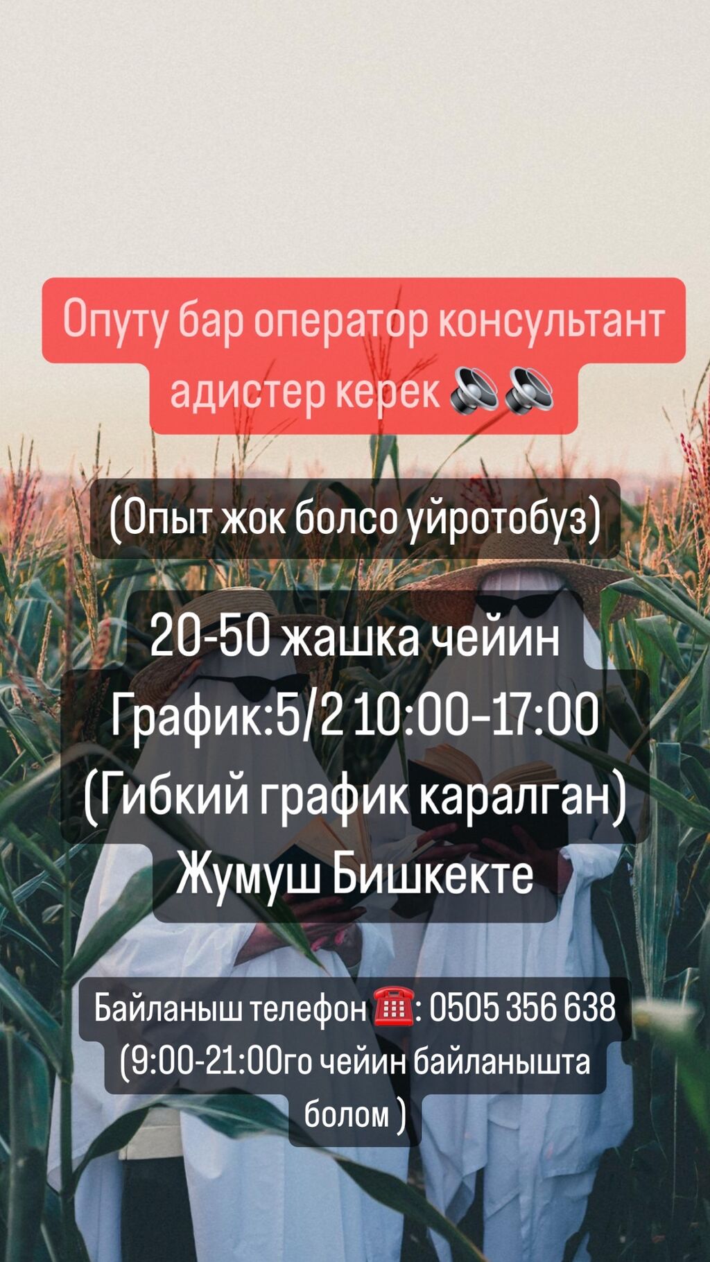 Работа в городе Бишкек: Договорная ᐈ Операторы Call-центра | Бишкек |  37732287 ➤ lalafo.kg