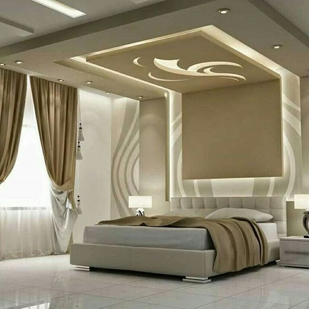 Гипсокартонные потолки для спальни