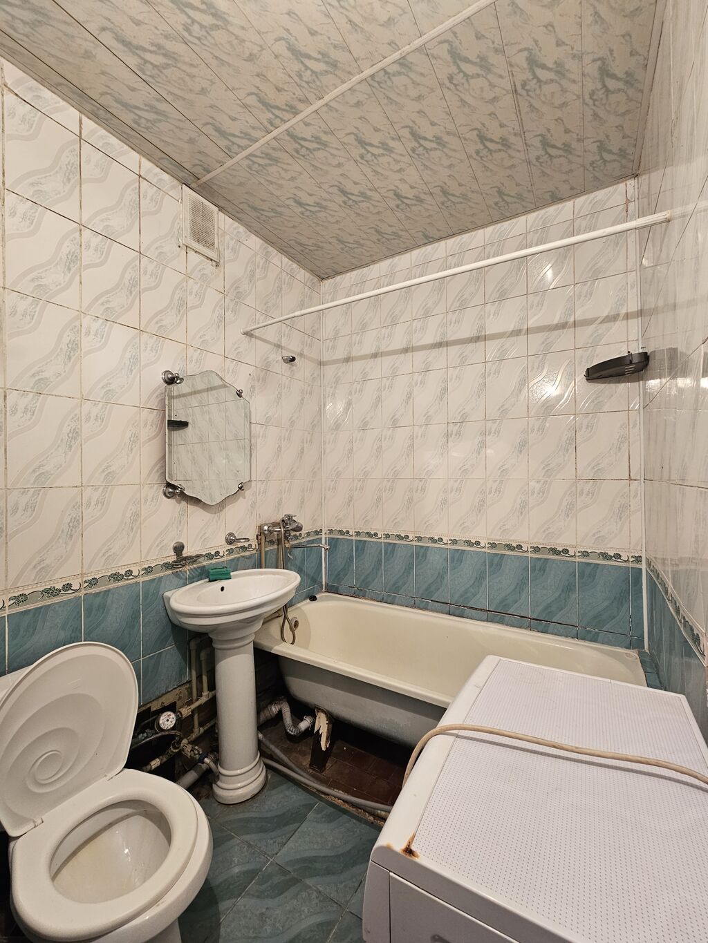 1 комната, 35 м², Тунгуч мкр 105 серия, 1 этаж, Старый ремонт: фото 8