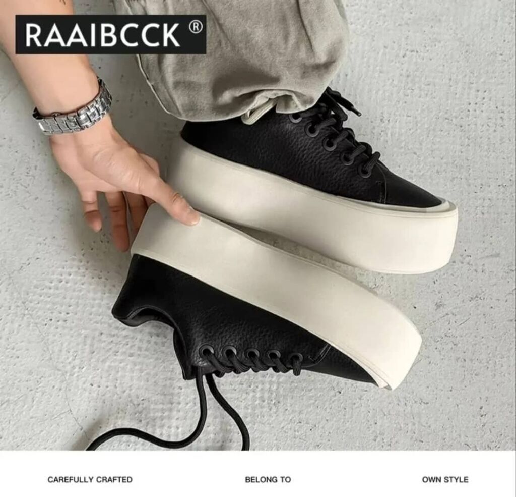 Кеды RAAIBCCK на высокой платформе - Цвет: верх — черный, подошва —: фото 4
