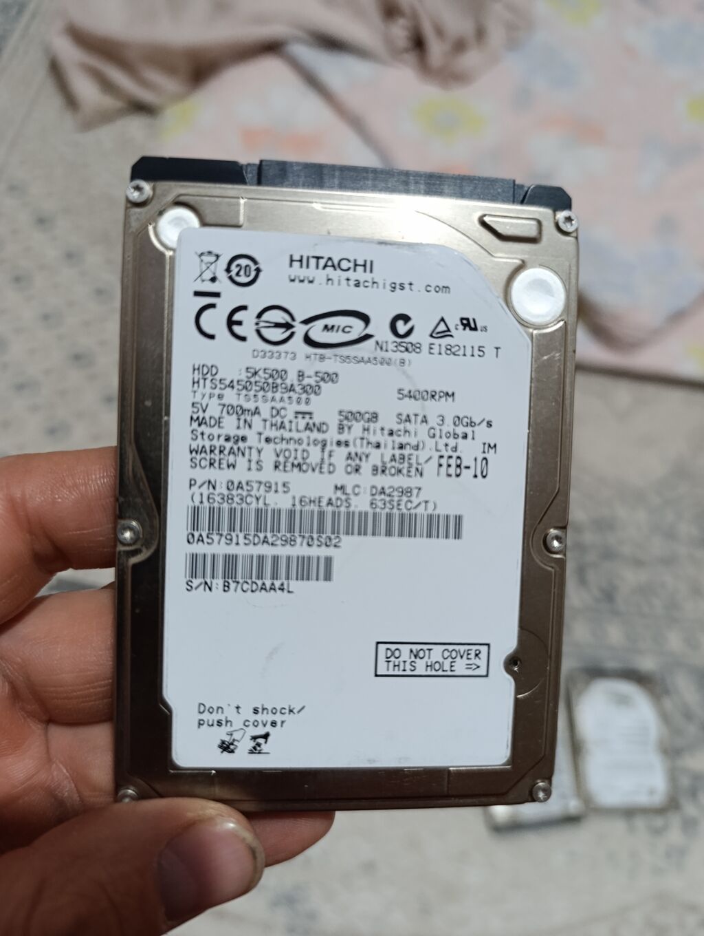Продаются жёсткие диски для ноутбуков: Toshiba — 500 GB — 3 шт. Цена: фото 4