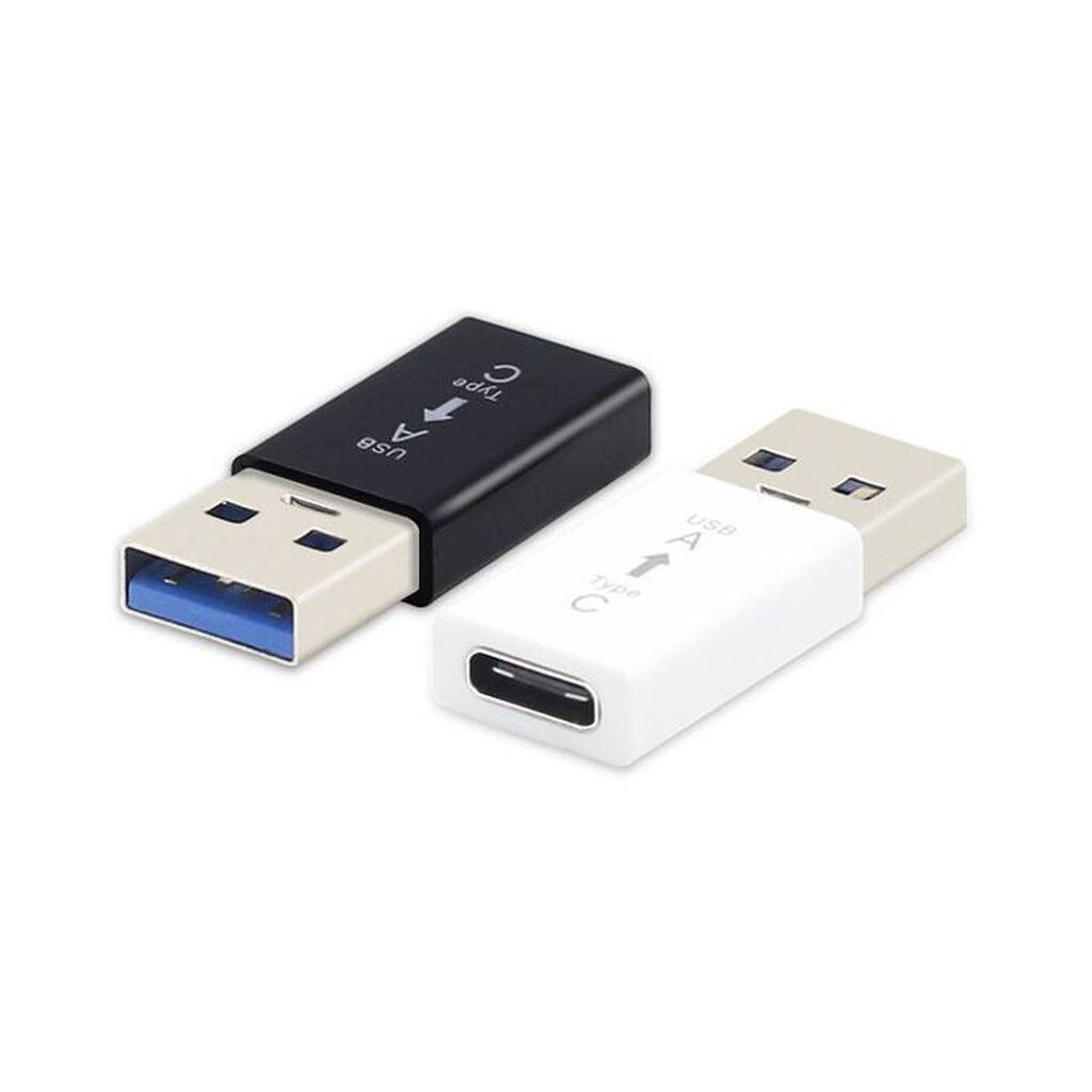 Адаптер OTG переходник Type C (female) - USB 3.0 (male) - Black — фото 2