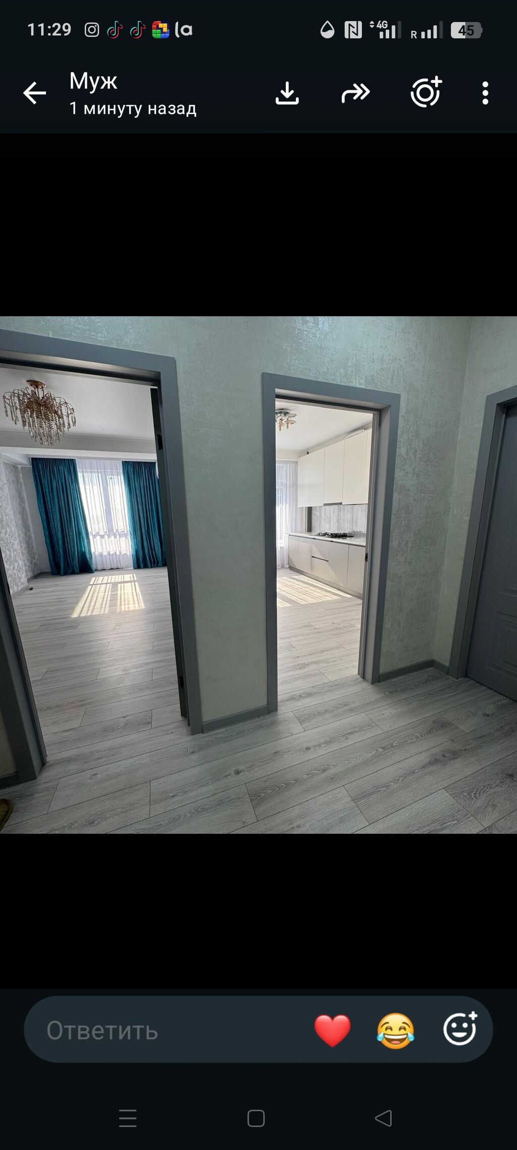 1 комната, 49 м², Аламединский рынок / базар Элитка, 10 этаж, Дизайнерский ремонт: фото 3