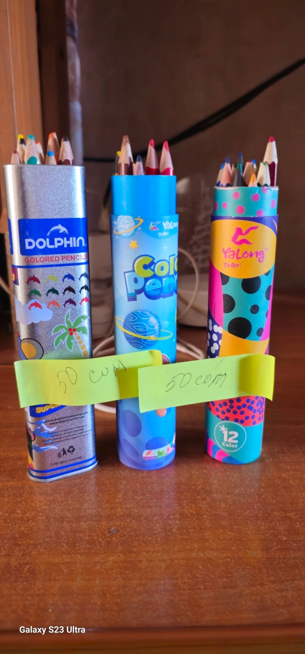 Набор из 24 цветных карандашей Dolphin б/у в металлическом корпусе: фото 2