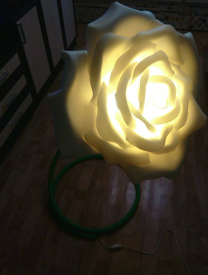 Торшер-Роза из изолона. Цена 2500т.р.. Photo 3