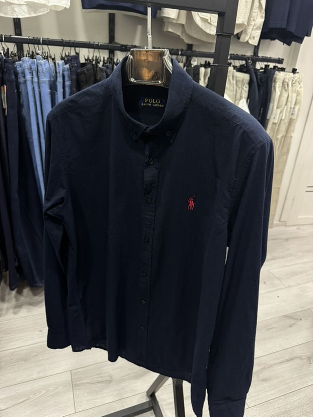Мужская рубашка, S, M, L, Polo Ralph Lauren, Новый, цвет - Белый, Самовывоз: фото 2
