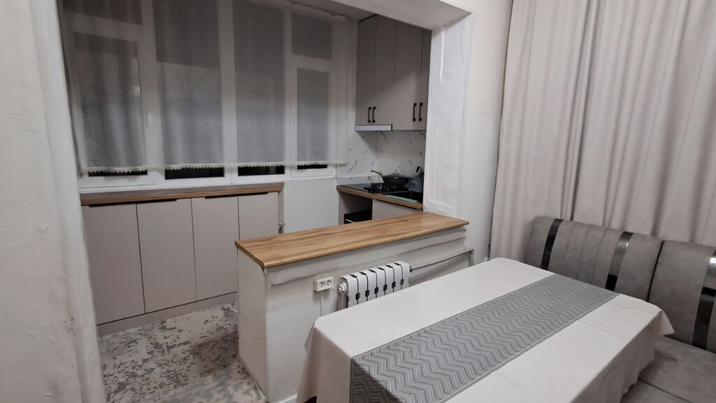 1 комната, 35 м², Аламедин-1 мкр 105 серия, 7 этаж, Евроремонт: фото 1