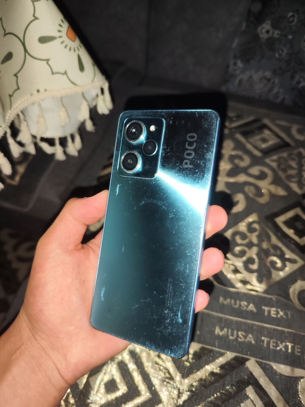 Poco X5 Pro 5G, Б/у, 256 ГБ, цвет - Голубой, 1 SIM, 2 SIM — фото 1
