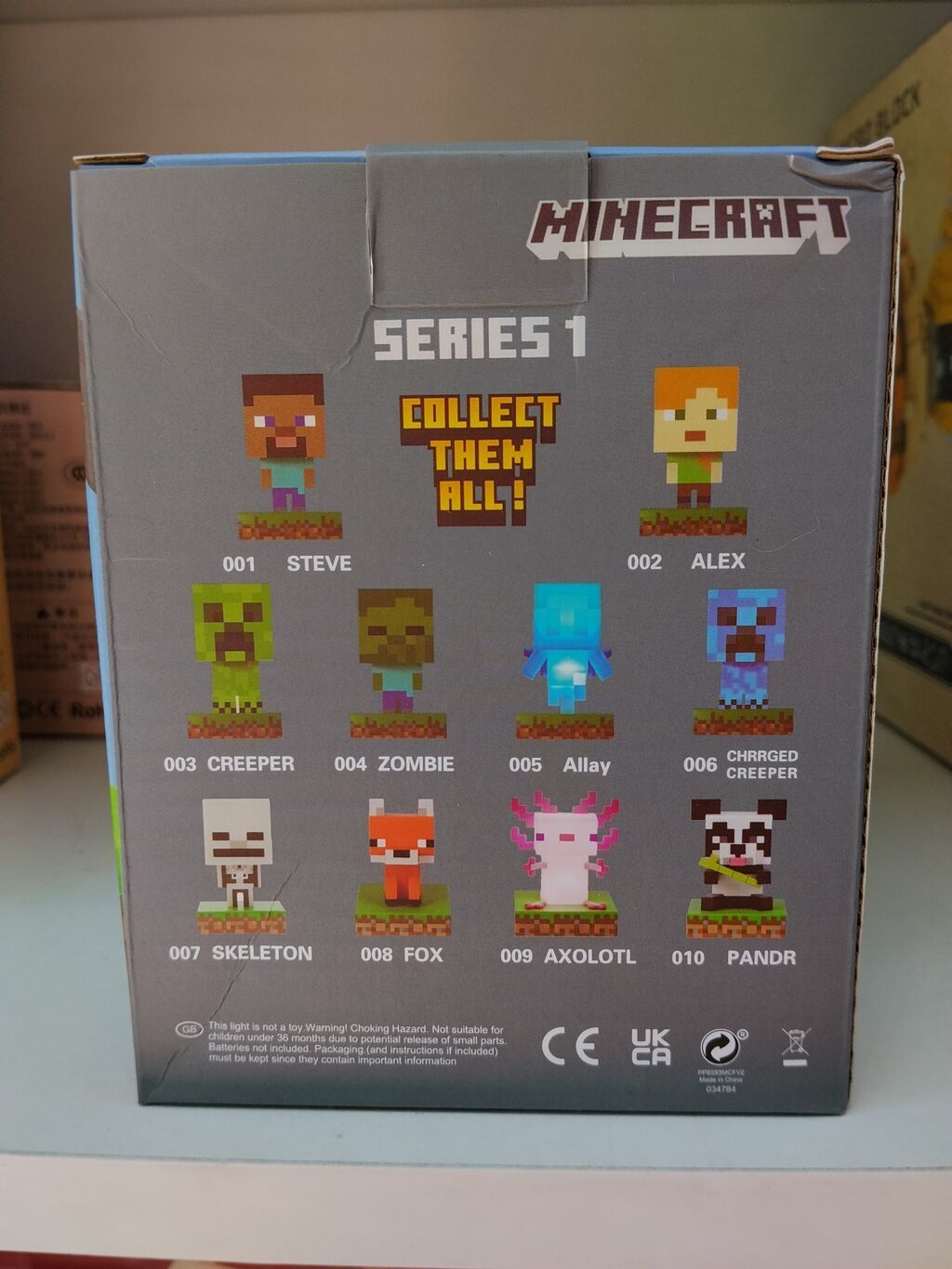 Настольный светильник-коллекционная фигурка Minecraft, Серия 1 — Стив: фото 2