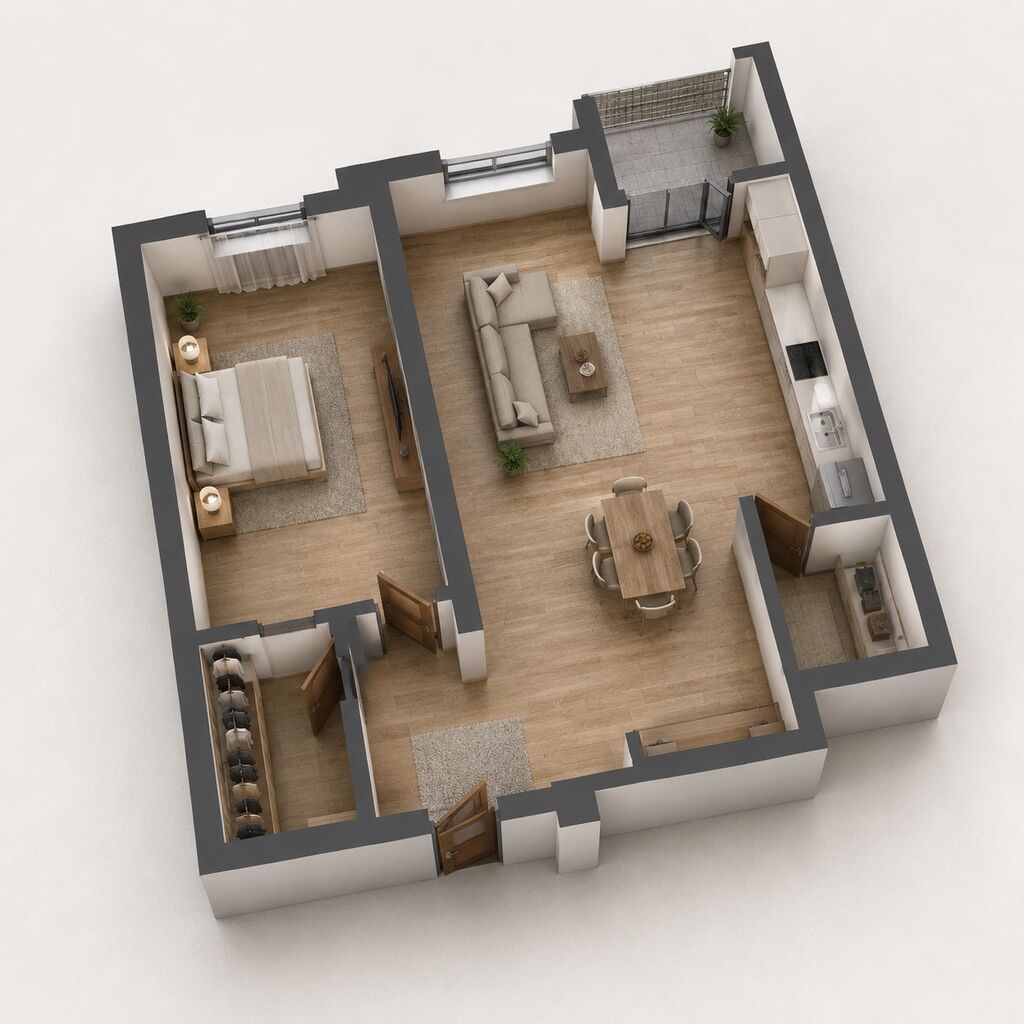 2 комнаты, 64 м², Ошский рынок / базар Элитка, 3 этаж, ПСО (под самоотделку): фото 2