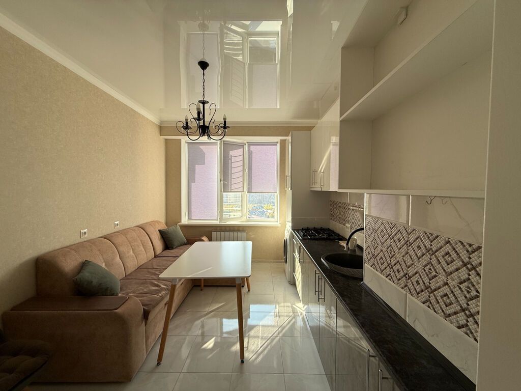 1 комната, 44 м², Асанбай мкр Элитка, 9 этаж, Евроремонт: фото 2