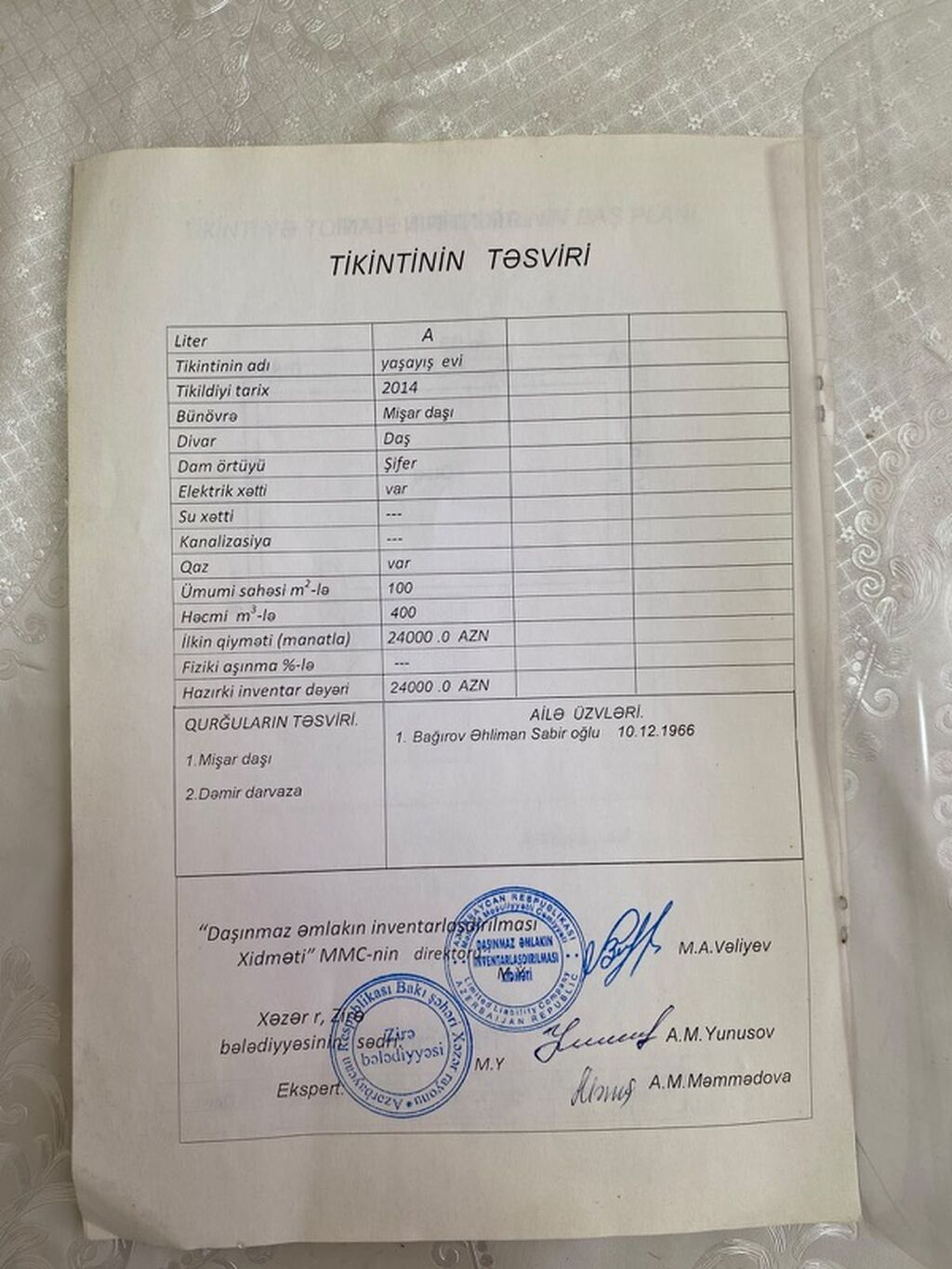 40 sot, Tikinti, Texniki pasport