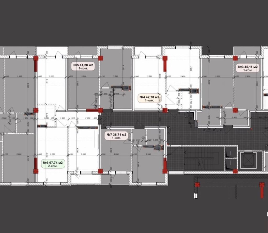 1 комната, 41 м², Нижний Джал (Джал-23) Элитка, 10 этаж, ПСО (под самоотделку): фото 3