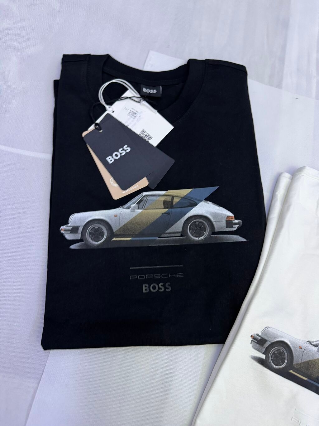 Мужская футболка, S, M, L, Boss, Новый, цвет - Белый, Самовывоз: фото 3