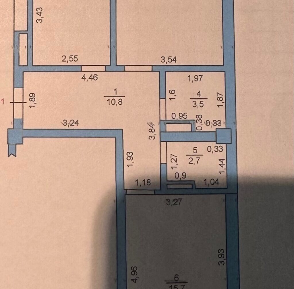 2 комнаты, 72 м², Золотой квадрат Элитка, 11 этаж, ПСО (под самоотделку): фото 8