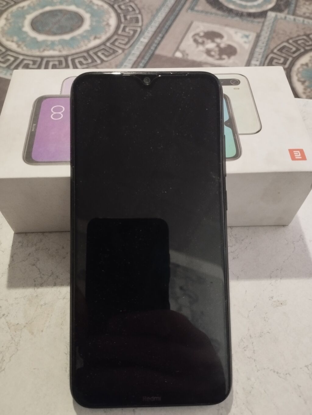 Redmi, Redmi Note 8, Б/у, 64 ГБ, цвет - Черный, 2 SIM: фото 1
