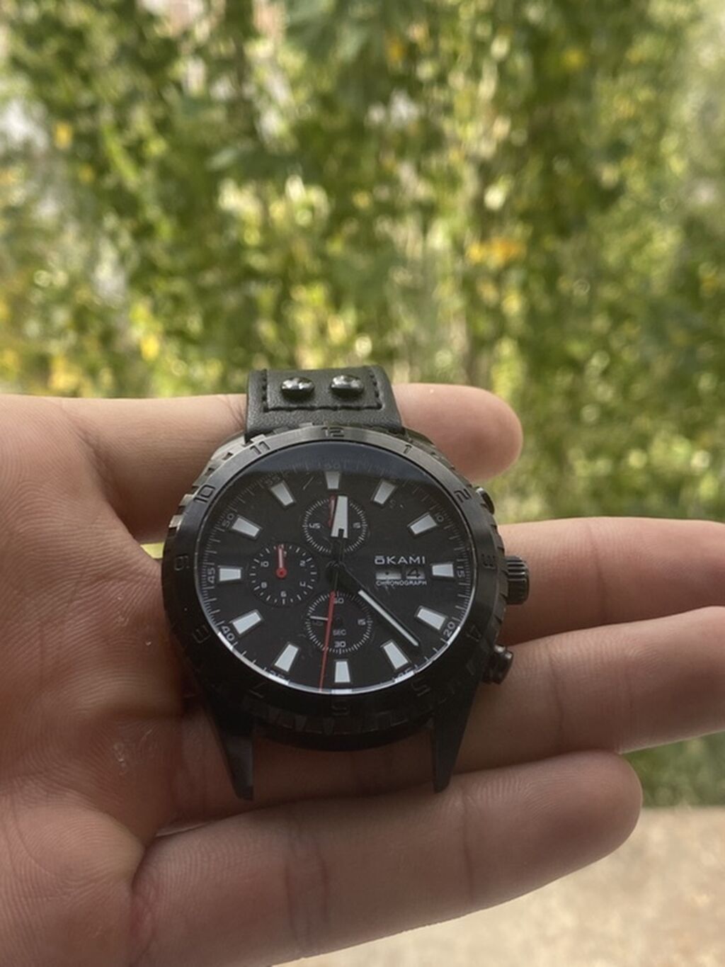 Оригинальные мужские наручные часы OKAMI Chronograph Окаті: фото 2