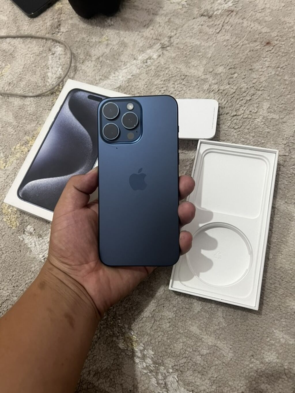 IPhone 15 Pro Max, 256 ГБ, синий (Blue Titanium) Экран менялься на: фото 5