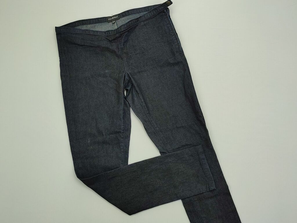 Spodnie: Spodnie M (EU 38), stan - Idealny, wzór - Jednolity kolor, kolor - Szary — 1
