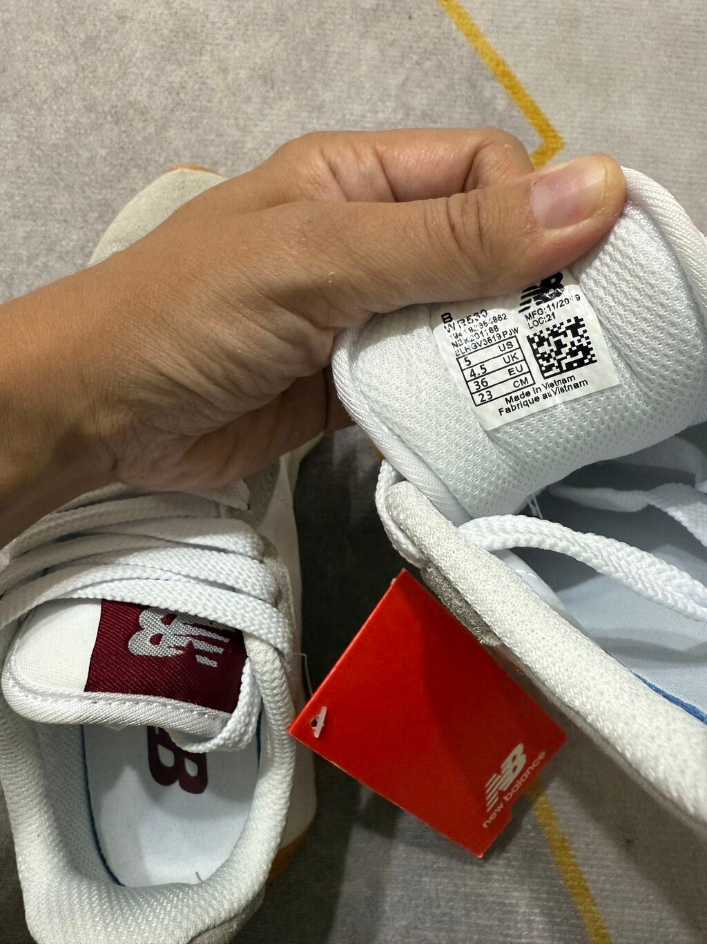 Кроссовки, 35, 35.5, New Balance, Новый, цвет - Белый, Самовывоз, Платная доставка: фото 3