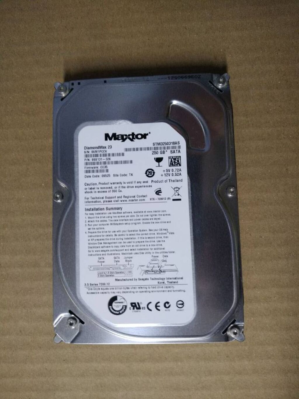 Жёсткий диск Maxtor 250GB Sata-3 Состояние: 300 KGS Жесткие диски ...