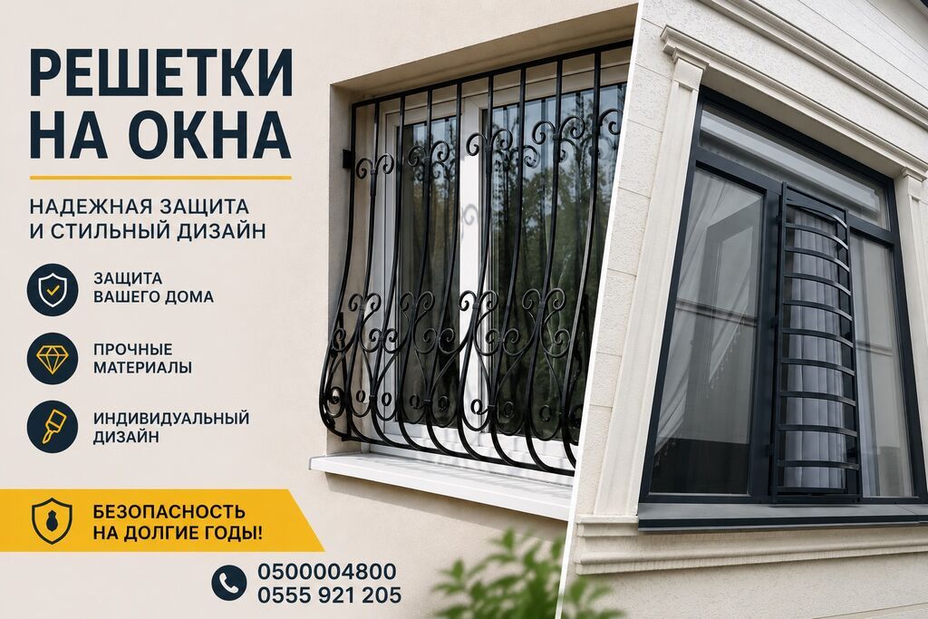Решетки для окон, Кованные, Готовые, Бесплатная установка: фото 1